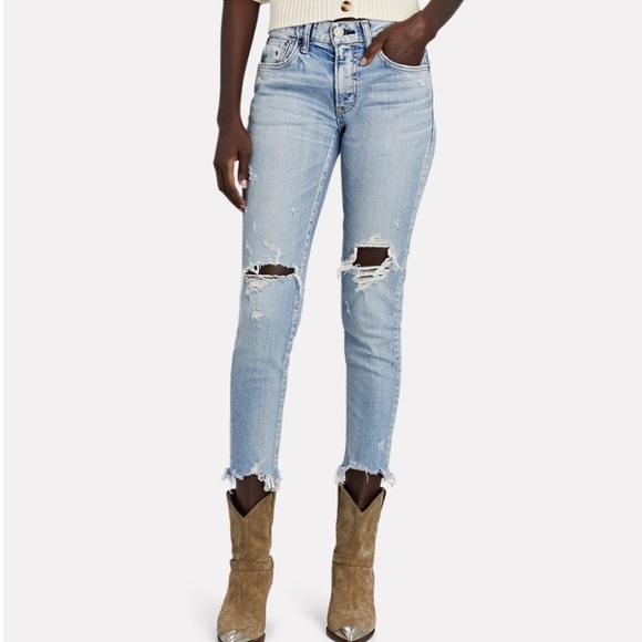 Moussy Vintage Altawoods Distressed Cropped Skinny Jeans...